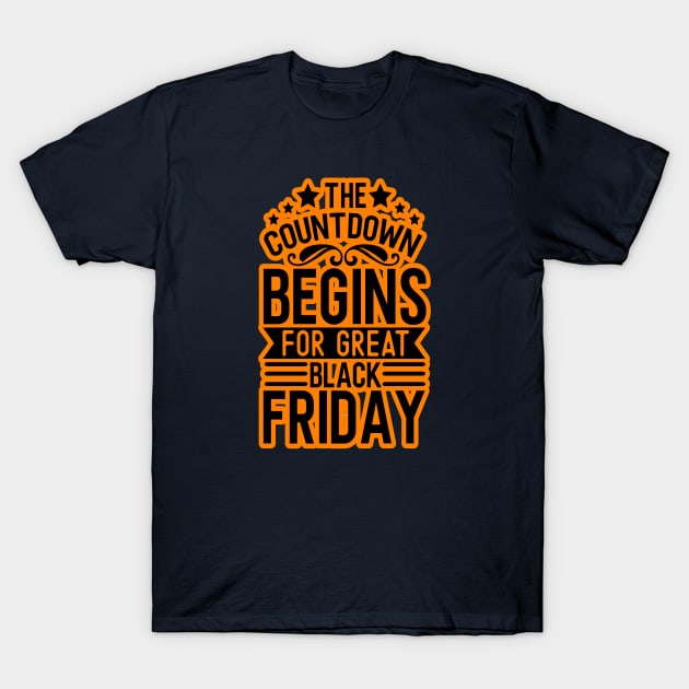 black friday, orange and black friday T-Shirt by Lebihanto